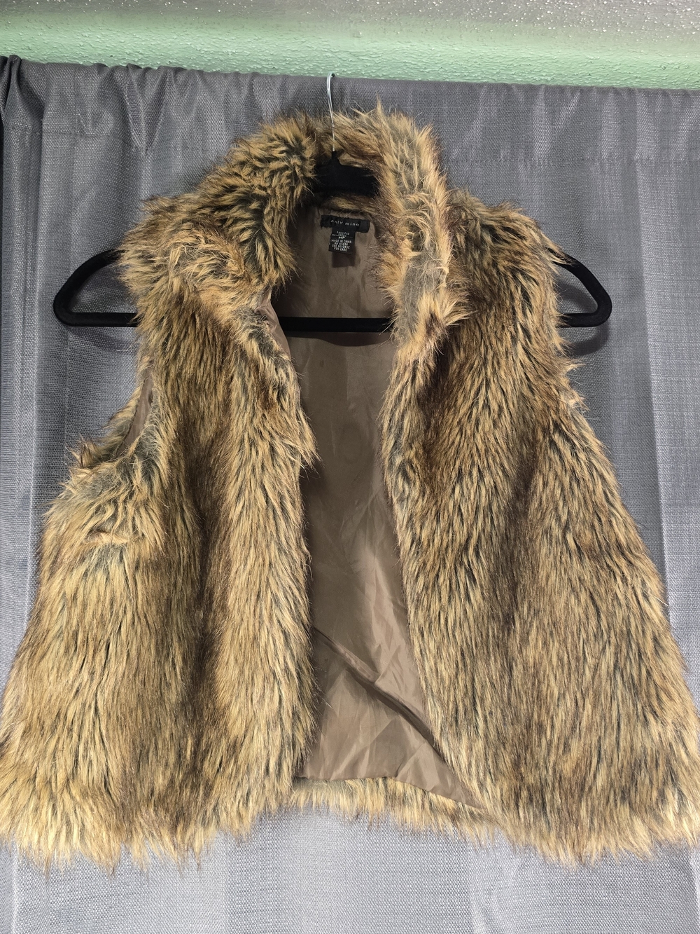 Only Mine Faux Fur Vest in Brown and Black